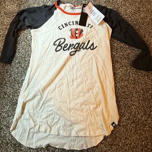 Cincinnati Bengals '47 Brand 3/4 Sleeve Shirt - Women's Size Small (S) - NWT